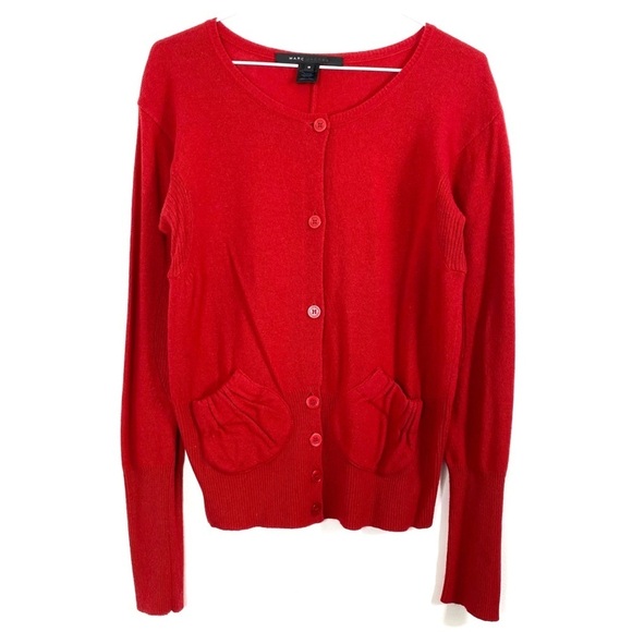 MARC Jacobs Patch-pockets Cardigan in Rose Red - Picture 2 of 8